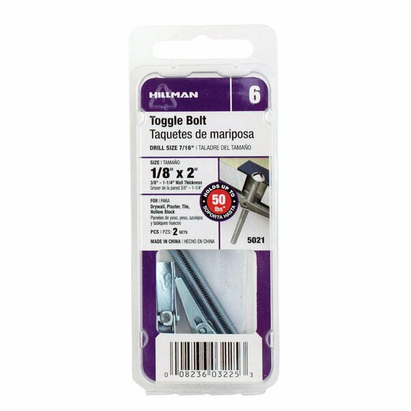 Aceds 0.13 x 2 in. Toggle Bolt, 20PK 5334875